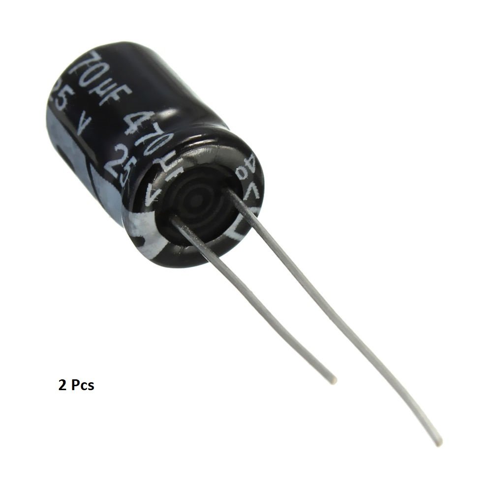 Pack of 2 - 470uF 25V Electrolytic Capacitors