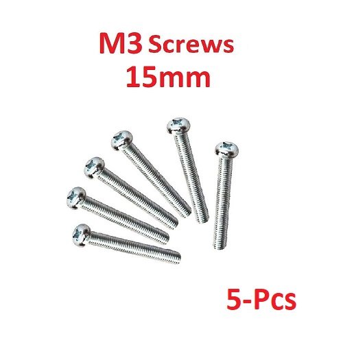 5 Pcs M3 Screw 3mm 15mm Machine Screws Nema 17 Stainless Steel Fastener