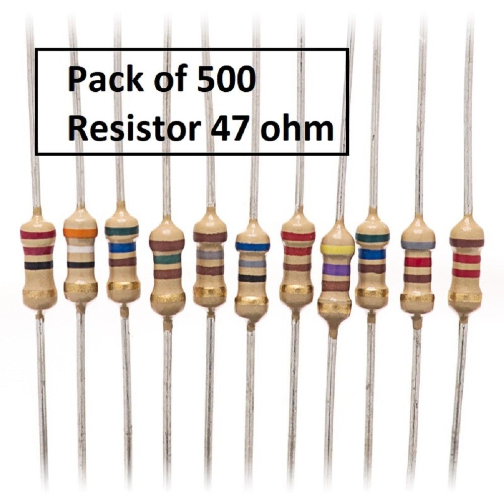 Pack of 500 Resistor 47 ohm resistors 1 by 4W