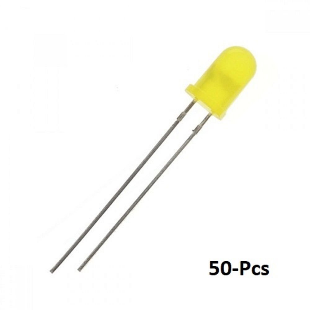 Pack of 50 5mm yellow LED light emitting diode Yellow color led