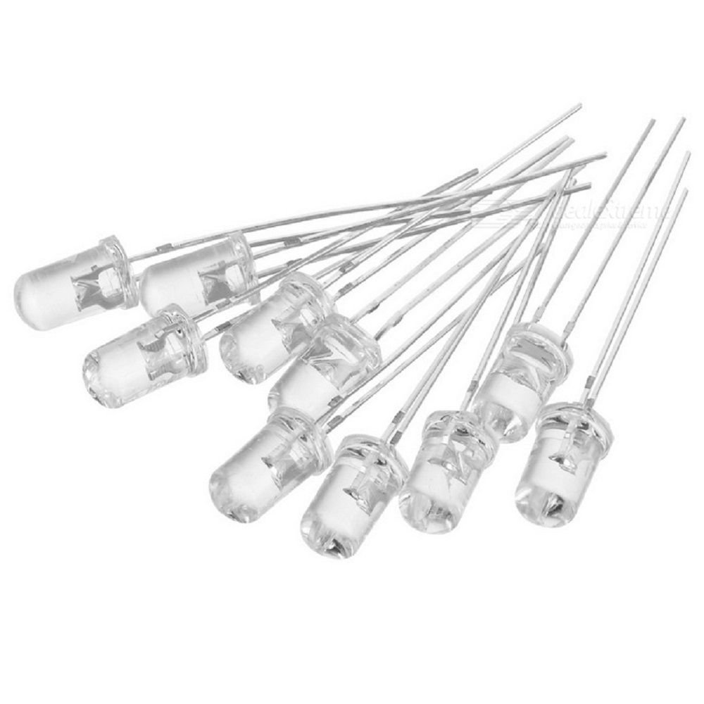 Pack of 50 5mm white LED light emitting diode White color led